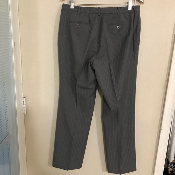 Brooks Brothers size 10 100% wool KATHERINE fit made in Italy Gray pinstriped - Picture 2 of 7